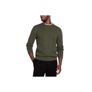 Banana Republic Men's Mixed-Cable Green Sweater Size Large